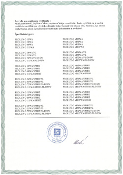 Certifikát ES 101299150 - druhá strana